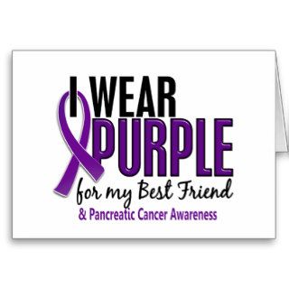 I Wear Purple For Best Friend 10 Pancreatic Cancer Cards