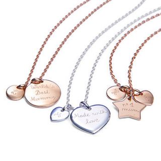 mother's personalised charm chain necklace by merci maman