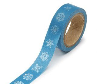 DARICE 1217 137 Washi Tape Roll, 5/8 by 315 Inch, Snowflakes