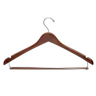 Suit Hanger with Locking Bar   Cherry (6pk)