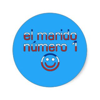 El Marido Número 1   Number 1 Husband in Chilean Round Stickers