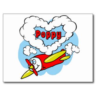 Love Poppy Kids Airplane Postcards