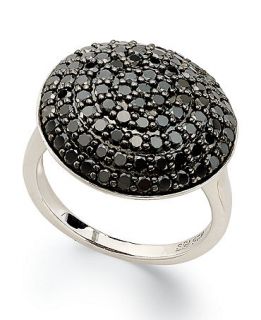 Sterling Silver Ring, Black Diamond Dome Ring (1 1/5 ct. t.w.)   Rings   Jewelry & Watches