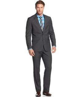 Kenneth Cole Reaction Suit, Grey Stripe Slim Fit   Suits & Suit Separates   Men