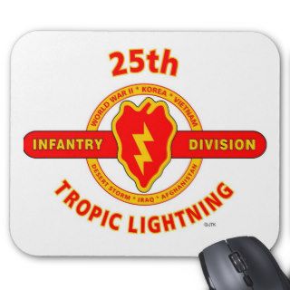 25TH INFANTRY  DIVISION  "TROPIC LIGHTNING" MOUSEPADS