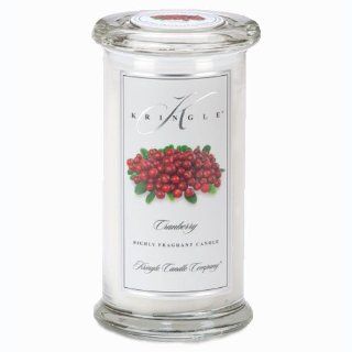 Kringle Candle Company Large Classic Apothecary Jar   Cranberry   Scented Candles