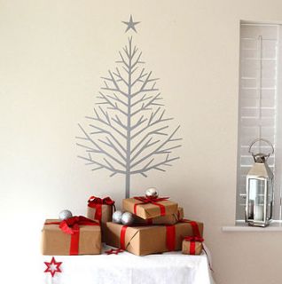 fir tree   christmas tree wall sticker by leonora hammond