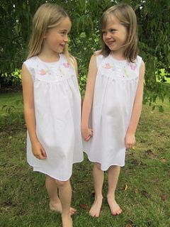 girl's cotton summer dress with lace trimming by mini lunn