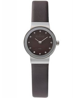 Skagen Denmark Watch, Womens Brown Leather Strap 358XSSLD   Watches   Jewelry & Watches