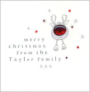 ten personalised handmade christmas cards by eggbert & daisy