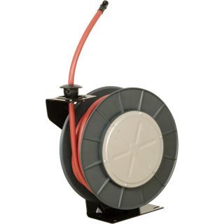 Reelworks Lightweight, Spring-Driven Hose Reel — With 50-Ft. Hose  Air Hoses   Reels