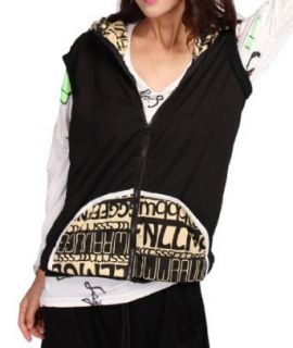 ELLAZHU Women Sleeveless Hoddie Vest Onesize GM131 Outerwear Vests