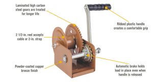 Dutton-Lainson Winch with Automatic Brake — 800-Lb. Capacity  Hand Winches