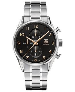 TAG Heuer Mens Swiss Automatic Carrera Calibre 1887 Chronograph Stainless Steel Bracelet Watch 43mm CAR2014.BA0796   Watches   Jewelry & Watches