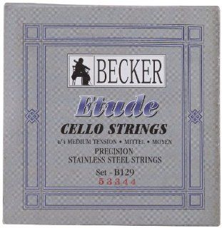 Becker B129 Etude Cello String Set 4/4 Musical Instruments