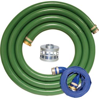 Apache Pump Hoses with Combo Kit — 3in., Model# 98128660  Discharge   Suction Hoses