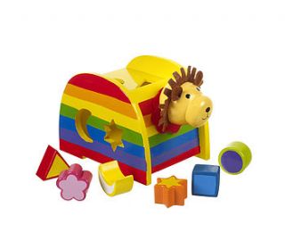 rainbow lion shape sorter by posh totty designs interiors