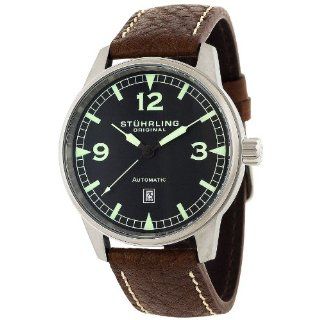 Stuhrling Original Men's 129A.3315K1 Tuskegee Flier Automatic Date Brown Watch Watches