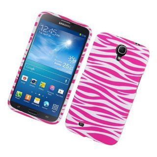 FOR Samsung Galaxy Mega 6.3/i9200 Rubberized Image Protector Cover Pink Zebra 129 