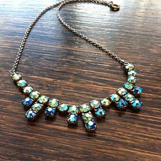 aurora emerald necklace by pearl & blossom