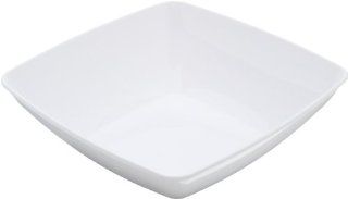 Mozaik Square Bowl, White, 128 Ounce Bowl (Pack of 6) Health & Personal Care