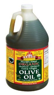 Bragg Organic Olive Oil 128 Oz.  Pure Olive Oils  Grocery & Gourmet Food