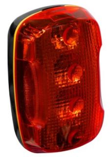 FoxFire 6001654 Personal Safety Weather Resistant Light, 4 LEDs, 2 115/128" Length x 1 51/64" Width x 1 5/32" Thick, Red Industrial Warning Lights