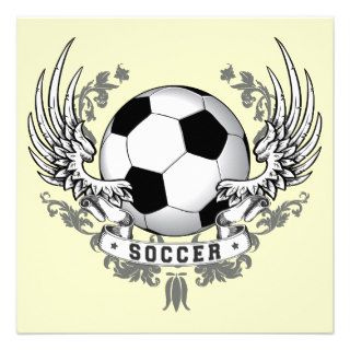 Football Soccer Wings Invitation