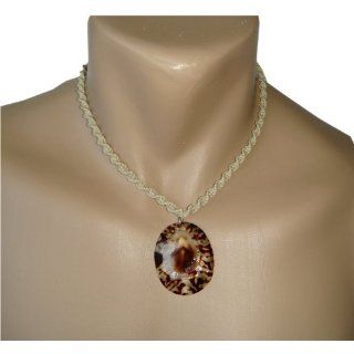 Hawaiian Jewelry Opihi Shell Hemp Necklace Pendant From Hawaii 