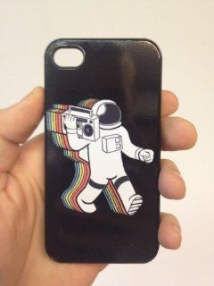 (127bi4) Astronaut iPhone 4 / 4s Black Case funkalicious 