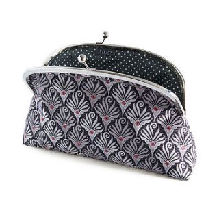graphic lace framed clutch bag by niki p