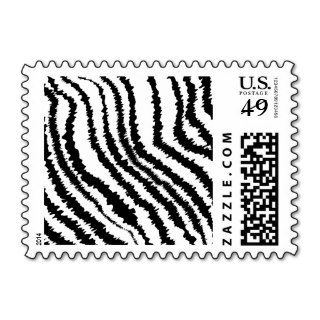 Black Zebra Print Pattern. Postage Stamps