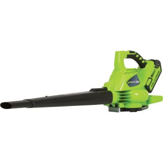 GreenWorks G-MAX Blower/Vac —  DigiPro 40V, 4.0Ah Li-Ion, 170 MPH, Model# 24322  Leaf Blowers