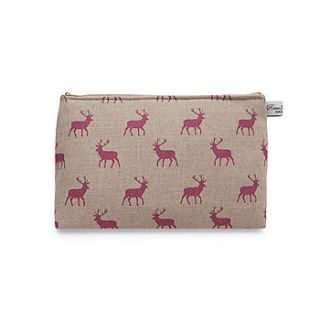 pink stag classic wash bag by rawxclusive