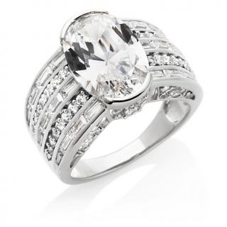 Victoria Wieck 6.78ct Absolute™ Semi Bezel Set Oval and 5 Row Ring