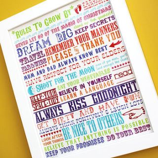 'rules to grow by' print by more than words