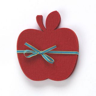 apple felt coasters, pack of four by michelle mason