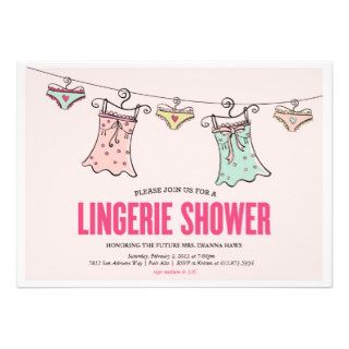 Lingerie Shower Bachelorette Party Wedding Shower Custom Announcement