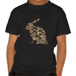 Camouflage Rabbit Silhouette T shirt