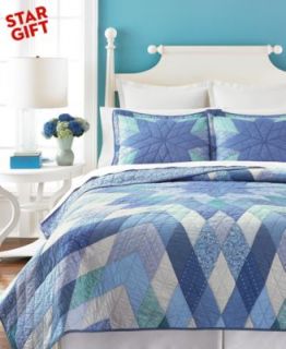 Martha Stewart Collection Diamond Star Twin Collectors Quilt   Quilts & Bedspreads   Bed & Bath