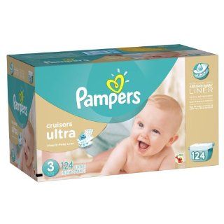 Pampers Cruisers Ultra Diapers Size 3 Economy Pack 124 Count Health & Personal Care