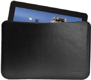 Samsung Galaxy Tab 10.1 Leather Pouch   Black (EFC 1B1LBEG) Computers & Accessories