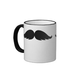 Black Funny Handlebar Mustache Moustache Coffee Mug