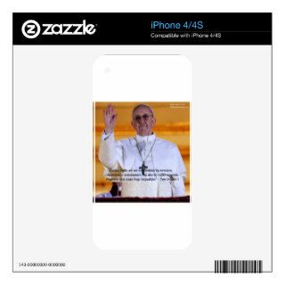 Pope Francis I & Human Rights Quote Skins For The iPhone 4S