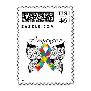 Tattoo Butterfly Awareness   Autism Postage Stamps