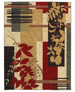 Shaw Living Area Rug, American Abstracts 06800 Corsica Red 5 x 79   Rugs