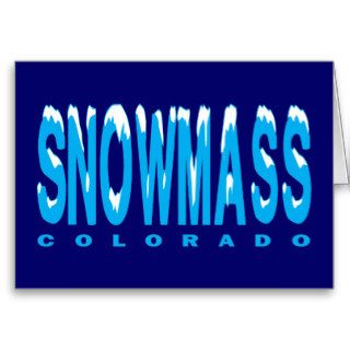 SNOWMASS, COLORADO GREETING CARDS