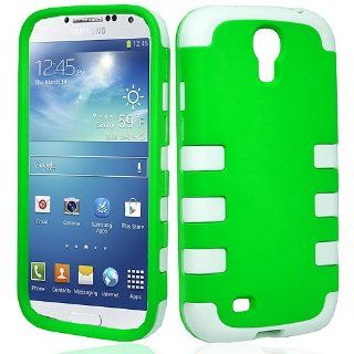 Green Hard Soft Gel Dual Layer Grip Cover Case for Samsung Galaxy S4 S IV SIV Cell Phones & Accessories