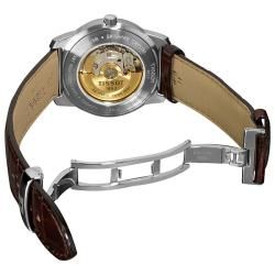 Tissot Men's 'PR 100' Silver Dial Brown Leather Strap Automatic Watch Tissot Men's Tissot Watches