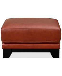 Luke II Leather Ottoman 30W x 22D x 16H   Furniture